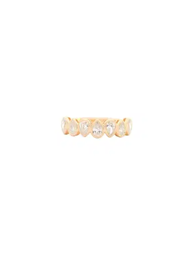 Wish Fine Jewelry 1.82ct Diamond 14K Gold Pear Half Eternity Ring | Thumbnail 1 Wish Fine Jewelry 1.82ct Diamond 14K Gold Pear Half Eternity Ring | Thumbnail 1
