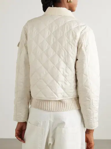 Moncler Chitre Cropped Cotton-canvas Trimmed Padded Quilted Shell Jacket | Thumbnail 4 Moncler Chitre Cropped Cotton-canvas Trimmed Padded Quilted Shell Jacket | Thumbnail 4