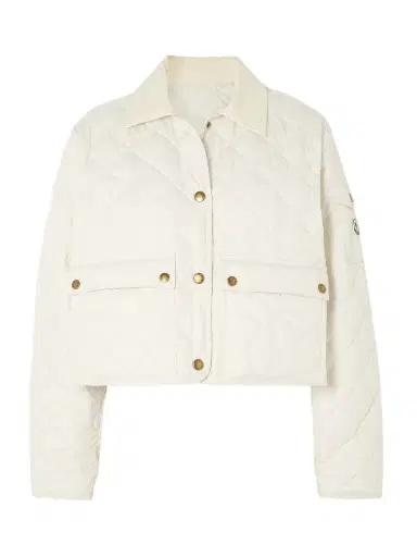Moncler Chitre Cropped Cotton-canvas Trimmed Padded Quilted Shell Jacket | Thumbnail 1 Moncler Chitre Cropped Cotton-canvas Trimmed Padded Quilted Shell Jacket | Thumbnail 1