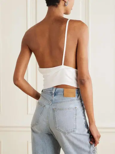 Magda Butrym One-shoulder Appliquéd Draped Woven Top | Thumbnail 3 Magda Butrym One-shoulder Appliquéd Draped Woven Top | Thumbnail 3