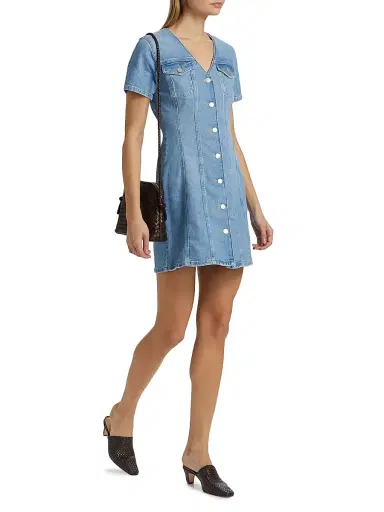 Rails Women's Saratoga Denim Trucker Minidress - Faded Seaglass | Thumbnail 2 Rails Women's Saratoga Denim Trucker Minidress - Faded Seaglass | Thumbnail 2