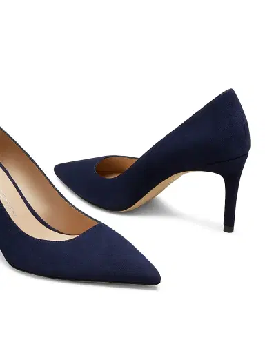 Stuart Weitzman Women's Stuart Power 75MM Suede Pumps | Thumbnail 4 Stuart Weitzman Women's Stuart Power 75MM Suede Pumps | Thumbnail 4