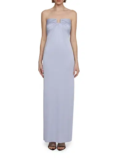 Et Ochs Women's Lila Satin Strapless Gown - Periwinkle | Thumbnail 2 Et Ochs Women's Lila Satin Strapless Gown - Periwinkle | Thumbnail 2