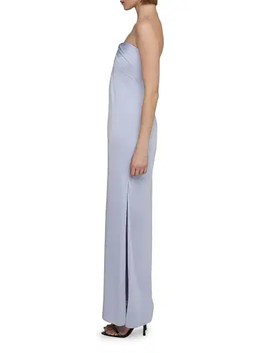 Et Ochs Women's Lila Satin Strapless Gown - Periwinkle | Thumbnail 4 Et Ochs Women's Lila Satin Strapless Gown - Periwinkle | Thumbnail 4