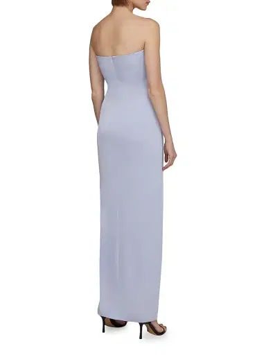 Et Ochs Women's Lila Satin Strapless Gown - Periwinkle | Thumbnail 6 Et Ochs Women's Lila Satin Strapless Gown - Periwinkle | Thumbnail 6