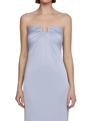 Et Ochs Women's Lila Satin Strapless Gown - Periwinkle | Thumbnail 7 Et Ochs Women's Lila Satin Strapless Gown - Periwinkle | Thumbnail 7