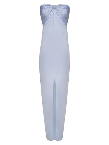 Et Ochs Women's Lila Satin Strapless Gown - Periwinkle | Thumbnail 1 Et Ochs Women's Lila Satin Strapless Gown - Periwinkle | Thumbnail 1