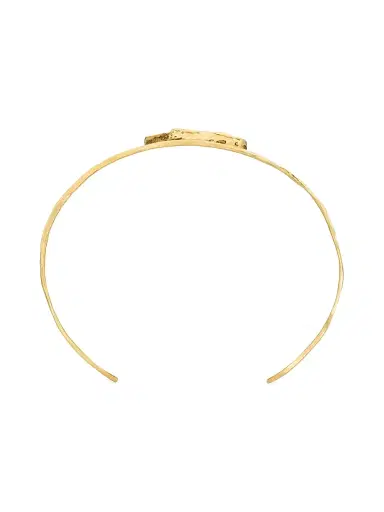 Saint Laurent Women's Cassandre Cuff in Metal - Brass Gold | Thumbnail 2 Saint Laurent Women's Cassandre Cuff in Metal - Brass Gold | Thumbnail 2