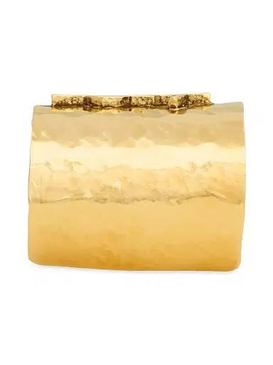 Saint Laurent Women's Cassandre Cuff in Metal - Brass Gold | Thumbnail 3 Saint Laurent Women's Cassandre Cuff in Metal - Brass Gold | Thumbnail 3