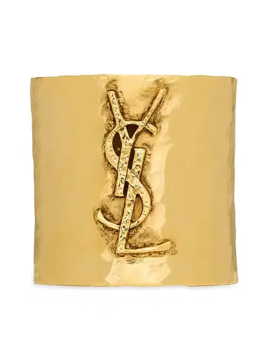 Saint Laurent Women's Cassandre Cuff in Metal - Brass Gold | Thumbnail 4 Saint Laurent Women's Cassandre Cuff in Metal - Brass Gold | Thumbnail 4