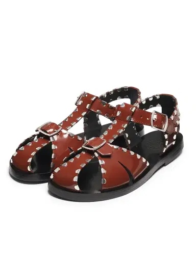 Bally Women's Pasely Leather Fisherman Sandals - Russet | Thumbnail 2 Bally Women's Pasely Leather Fisherman Sandals - Russet | Thumbnail 2