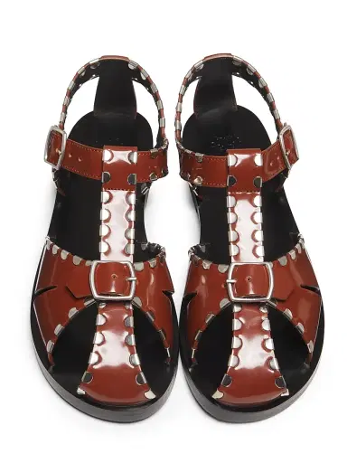Bally Women's Pasely Leather Fisherman Sandals - Russet | Thumbnail 4 Bally Women's Pasely Leather Fisherman Sandals - Russet | Thumbnail 4
