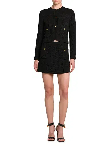 TOM FORD Women's Compact Mesh Crop Jacket - Black | Thumbnail 2 TOM FORD Women's Compact Mesh Crop Jacket - Black | Thumbnail 2