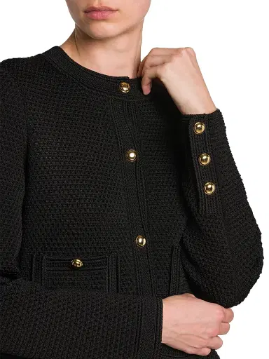 TOM FORD Women's Compact Mesh Crop Jacket - Black | Thumbnail 6 TOM FORD Women's Compact Mesh Crop Jacket - Black | Thumbnail 6