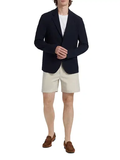 Emporio Armani Men's Soft Seersucker Blazer - Navy - Size 42 | Thumbnail 2 Emporio Armani Men's Soft Seersucker Blazer - Navy - Size 42 | Thumbnail 2