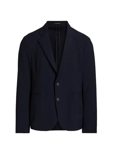Emporio Armani Men's Soft Seersucker Blazer - Navy - Size 42 | Thumbnail 1 Emporio Armani Men's Soft Seersucker Blazer - Navy - Size 42 | Thumbnail 1