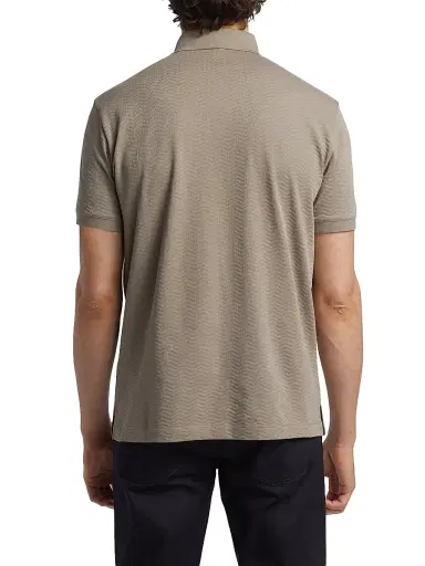 Emporio Armani Men's Chevron Cotton Jersey Polo Shirt | Thumbnail 5 Emporio Armani Men's Chevron Cotton Jersey Polo Shirt | Thumbnail 5