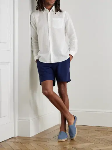 Vilebrequin Caroubis Cotton and Linen-Blend Gauze Shirt - Men | Thumbnail 2 Vilebrequin Caroubis Cotton and Linen-Blend Gauze Shirt - Men | Thumbnail 2