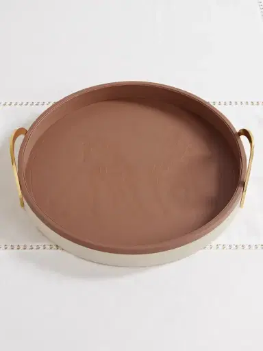 Ralph Lauren Home Garrett Canvas, Leather And Gold-tone Tray | Thumbnail 4 Ralph Lauren Home Garrett Canvas, Leather And Gold-tone Tray | Thumbnail 4