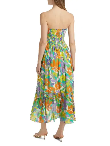Ramy Brook Women's Murphy Floral Strapless Midi-Dress - Retro Garden | Thumbnail 5 Ramy Brook Women's Murphy Floral Strapless Midi-Dress - Retro Garden | Thumbnail 5