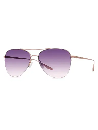 BARTON PERREIRA Men's Core Chevalier 57MM Aviator Sunglasses - Rose Gold Lilac | Thumbnail 1 BARTON PERREIRA Men's Core Chevalier 57MM Aviator Sunglasses - Rose Gold Lilac | Thumbnail 1