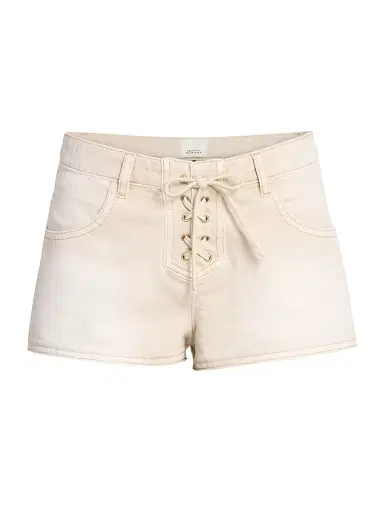 Isabel Marant Women's Delma Denim Shorts - Ecru | Thumbnail 1 Isabel Marant Women's Delma Denim Shorts - Ecru | Thumbnail 1