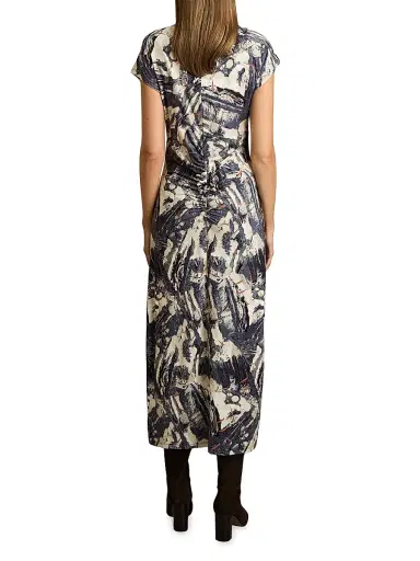 Reiss Women's Lennia Jersey Midi-Dress - Blue Neutral | Thumbnail 3 Reiss Women's Lennia Jersey Midi-Dress - Blue Neutral | Thumbnail 3
