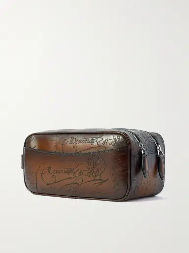 Berluti Formula 1003 Scritto Venezia Leather Wash Bag - Men | Thumbnail 2 Berluti Formula 1003 Scritto Venezia Leather Wash Bag - Men | Thumbnail 2