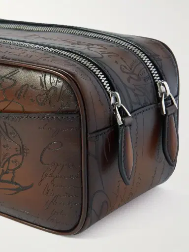 Berluti Formula 1003 Scritto Venezia Leather Wash Bag - Men | Thumbnail 3 Berluti Formula 1003 Scritto Venezia Leather Wash Bag - Men | Thumbnail 3