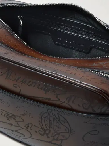 Berluti Formula 1003 Scritto Venezia Leather Wash Bag - Men | Thumbnail 4 Berluti Formula 1003 Scritto Venezia Leather Wash Bag - Men | Thumbnail 4