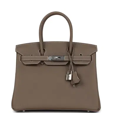HERMÈS Hermes Birkin 30 Etoupe Togo Palladium Hardware | Thumbnail 1 HERMÈS Hermes Birkin 30 Etoupe Togo Palladium Hardware | Thumbnail 1
