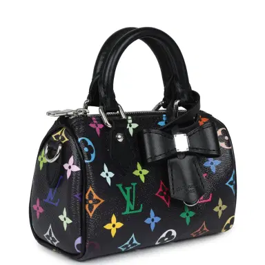 Louis Vuitton Louis Vuitton X Murakami Nano Speedy Bag Black Multicolor Monogram Gold Hardware | Thumbnail 2 Louis Vuitton Louis Vuitton X Murakami Nano Speedy Bag Black Multicolor Monogram Gold Hardware | Thumbnail 2