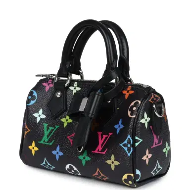 Louis Vuitton Louis Vuitton X Murakami Nano Speedy Bag Black Multicolor Monogram Gold Hardware | Thumbnail 5 Louis Vuitton Louis Vuitton X Murakami Nano Speedy Bag Black Multicolor Monogram Gold Hardware | Thumbnail 5
