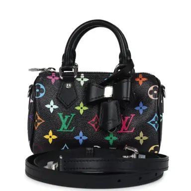 Louis Vuitton Louis Vuitton X Murakami Nano Speedy Bag Black Multicolor Monogram Gold Hardware | Thumbnail 1 Louis Vuitton Louis Vuitton X Murakami Nano Speedy Bag Black Multicolor Monogram Gold Hardware | Thumbnail 1