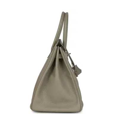 HERMÈS Pre-owned Hermes Birkin 35 Sauge Togo Palladium Hardware | Thumbnail 3 HERMÈS Pre-owned Hermes Birkin 35 Sauge Togo Palladium Hardware | Thumbnail 3