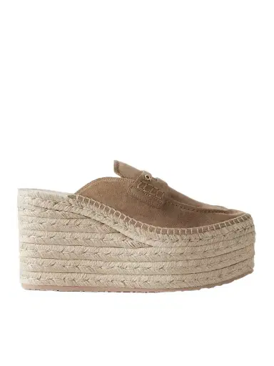 Gianvito Rossi Maxilla 105 Suede Espadrille Wedge Mules | Thumbnail 1 Gianvito Rossi Maxilla 105 Suede Espadrille Wedge Mules | Thumbnail 1