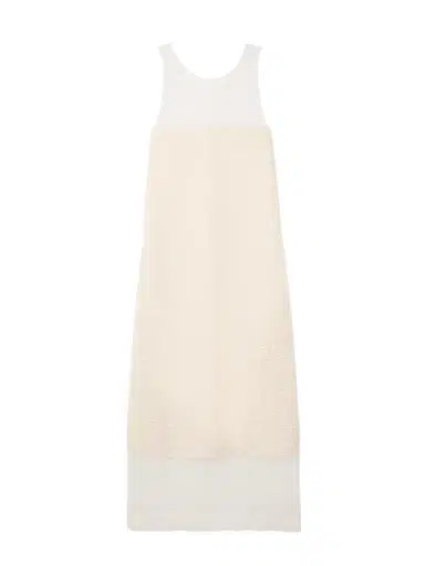 Khaite Miriele Tweed-paneled Knitted Maxi Dress | Thumbnail 1 Khaite Miriele Tweed-paneled Knitted Maxi Dress | Thumbnail 1