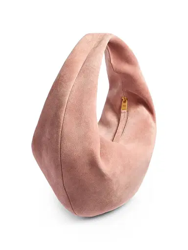 Khaite Women's Olivia Suede Hobo Bag - Dusty Pink | Thumbnail 3 Khaite Women's Olivia Suede Hobo Bag - Dusty Pink | Thumbnail 3