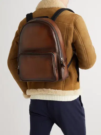 Berluti Time Off Scritto Venezia Leather Backpack - Men | Thumbnail 2 Berluti Time Off Scritto Venezia Leather Backpack - Men | Thumbnail 2