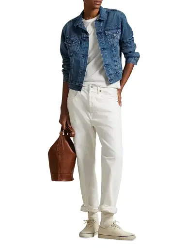Polo Ralph Lauren Women's Relaxed Fit Denim Jacket - Meuse Wash | Thumbnail 2 Polo Ralph Lauren Women's Relaxed Fit Denim Jacket - Meuse Wash | Thumbnail 2