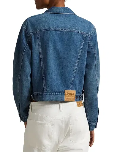 Polo Ralph Lauren Women's Relaxed Fit Denim Jacket - Meuse Wash | Thumbnail 4 Polo Ralph Lauren Women's Relaxed Fit Denim Jacket - Meuse Wash | Thumbnail 4