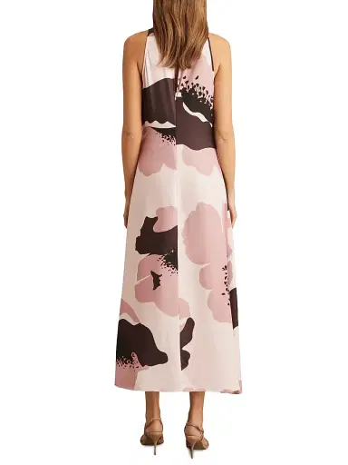 Reiss Women's Michalie Floral Midi-Dress - Pink | Thumbnail 3 Reiss Women's Michalie Floral Midi-Dress - Pink | Thumbnail 3