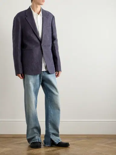 Our Legacy Shinjuku Oversized Textured-Linen Blazer - Men | Thumbnail 2 Our Legacy Shinjuku Oversized Textured-Linen Blazer - Men | Thumbnail 2