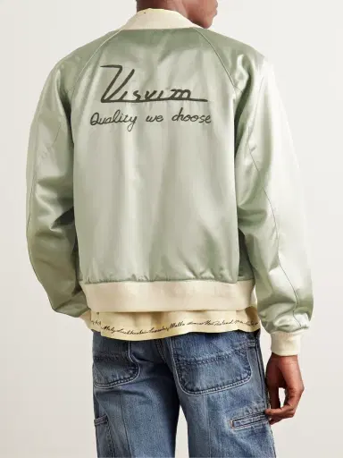 Visvim Reversible Embroidered Silk-Satin and Cotton Bomber Jacket - Men | Thumbnail 3 Visvim Reversible Embroidered Silk-Satin and Cotton Bomber Jacket - Men | Thumbnail 3