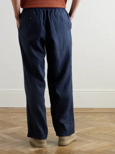 MR P. Arthur Wide-Leg Linen Drawstring Trousers - Men | Thumbnail 4 MR P. Arthur Wide-Leg Linen Drawstring Trousers - Men | Thumbnail 4