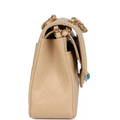 Chanel Chanel Small Classic Double Flap Bag Beige Caviar Gold Hardware | Thumbnail 3 Chanel Chanel Small Classic Double Flap Bag Beige Caviar Gold Hardware | Thumbnail 3
