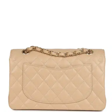 Chanel Chanel Small Classic Double Flap Bag Beige Caviar Gold Hardware | Thumbnail 4 Chanel Chanel Small Classic Double Flap Bag Beige Caviar Gold Hardware | Thumbnail 4