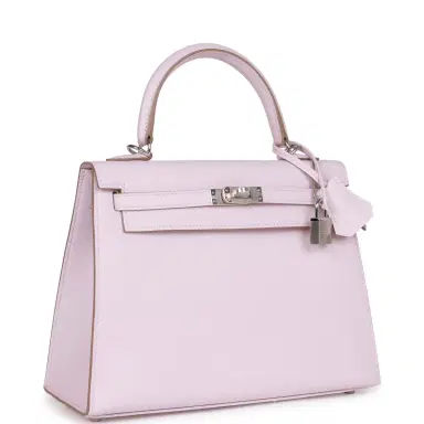HERMÈS Hermes Kelly Sellier 25 Mauve Pale Epsom Palladium Hardware | Thumbnail 2 HERMÈS Hermes Kelly Sellier 25 Mauve Pale Epsom Palladium Hardware | Thumbnail 2