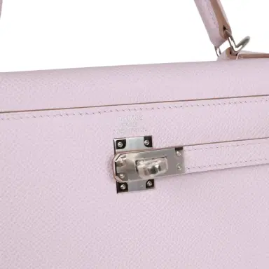 HERMÈS Hermes Kelly Sellier 25 Mauve Pale Epsom Palladium Hardware | Thumbnail 7 HERMÈS Hermes Kelly Sellier 25 Mauve Pale Epsom Palladium Hardware | Thumbnail 7