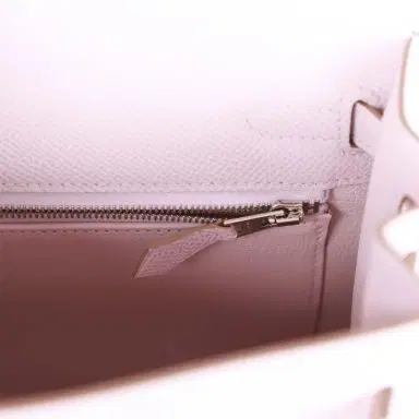 HERMÈS Hermes Kelly Sellier 25 Mauve Pale Epsom Palladium Hardware | Thumbnail 9 HERMÈS Hermes Kelly Sellier 25 Mauve Pale Epsom Palladium Hardware | Thumbnail 9